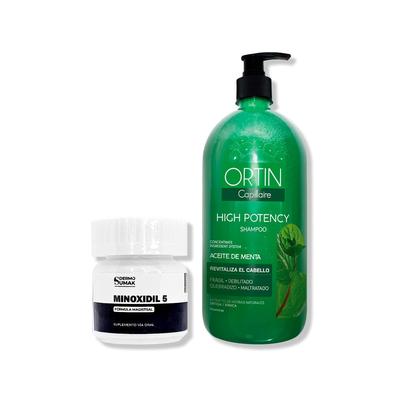 NEVADA NATURAL PRODUCTS MINOXIDIL 5MG CAPS 60 + SHAMPOO ORTIN CAPILLAIRE 1LT