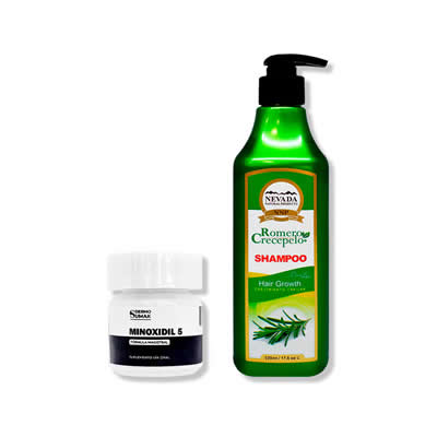 NEVADA NATURAL PRODUCTS MINOXIDIL 5MG CAPS 60 + SHAMPOO ROMERO CRECEPELO 520ML