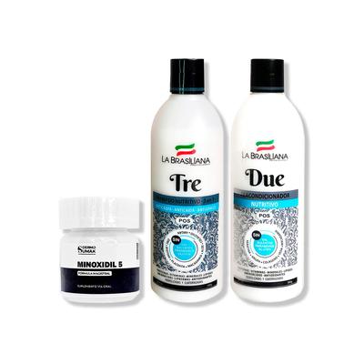 NEVADA NATURAL PRODUCTS MINOXIDIL 5MG CAPS 60 + SHAMPOO TRE 500GR + ACONDICIONADOR DUE 500GR