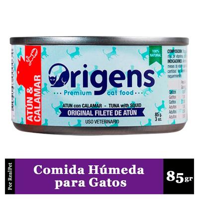 ORIGENS COMIDA HUMEDA PARA GATO FILETE ATUN CON CALAMAR 85GR
