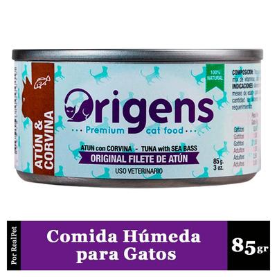 ORIGENS COMIDA HUMEDA PARA GATO FILETE ATUN CON CORVINA 85GR