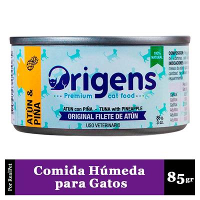 ORIGENS COMIDA HUMEDA PARA GATO FILETE ATUN CON PIÑA 85GR