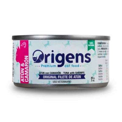ORIGENS COMIDA HUMEDA PARA GATO ORIGENS FILETE ATUN CON CAMARON 85GR