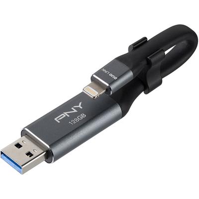 PNY UNIDAD FLASH DUO LINK USB 3.0 OTG 128GB PARA IPHONE IPAD