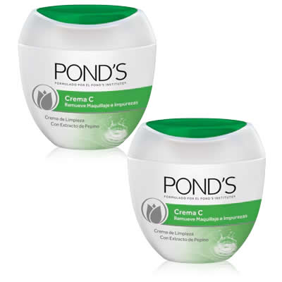 PONDS CREMA C DESMAQUILLANTE CON EXTRACTO DE PEPINO POTE 50G 2 UNID