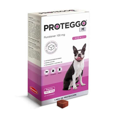 PROTEGGO ANTIPULGAS 1M 100MG DE 4.5 A 10 KG 1 TABLETA