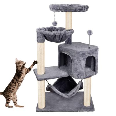 RASCADOR PARA GATOS ÁRBOL 3 NIVELES DE DIVERSION CASA 57X35X100 CM MOD. E