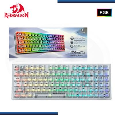 REDRAGON POLLUX PRO K628CT TECLADO WIRELESS ICE SILVER LINEAL POLLUX PRO K628CT