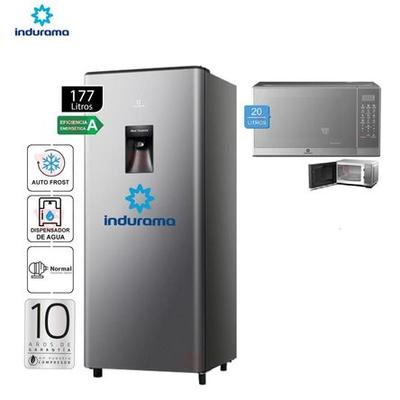 REFRIGERADORA INDURAMA 177 LTS RI-289D + HORNO MICROONDAS INDURAMA MWI-20TCRP