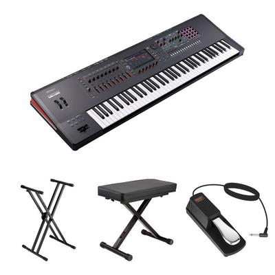 ROLAND FANTOM 7 EX TECLADO WORKSTATION 76 TECLAS SOPORTE DOBLE-X BANCO Y PEDAL ACTUALIZACION FANTOM 7 EX