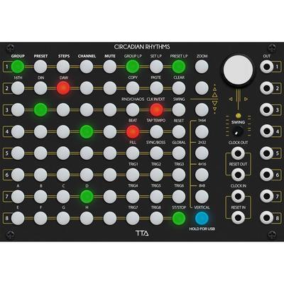 SECUECIADOR RENDIMIENTO TIPTOP AUDIO CIRCADIAN RHYTHMS MODULO EURORACK 36HP NEGRO CIRCADIAN RHYTHMS