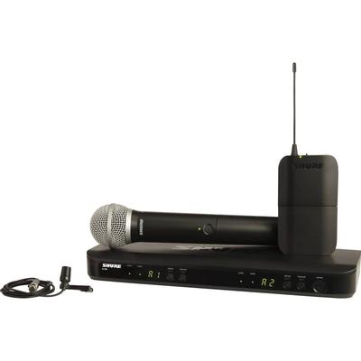 SHURE BLX1288/CVL SISTEMA INALAMBRICO DOBLE CANAL MICROFONO LAVALIER Y MANO H11 572-596MHZ BLX1288/CVL