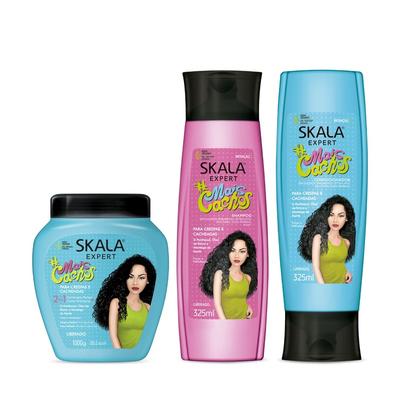 SKALA SET CREMA + SHAMPOO + ACONDICIONADOR MAIS CACHOS EXPERT 3 UNIDADES