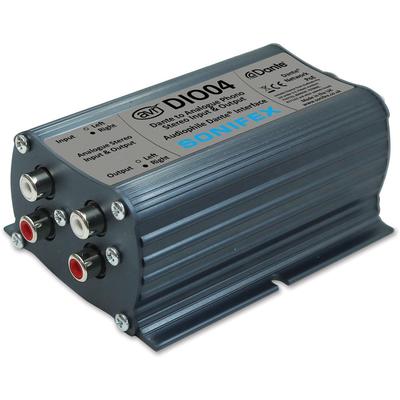 SONIFEX AVN-DIO04 DANTE ANALOG PHONO STEREO INPUT OUTPUT CONVERTER AVN-DIO04