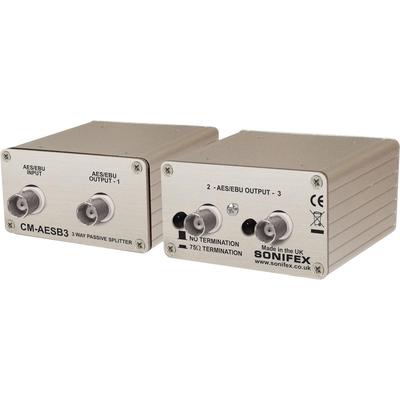 SONIFEX CM-AESB3 DIVISOR PASIVO AES3ID 3 VIAS CONECTORES BNC CM-AESB3