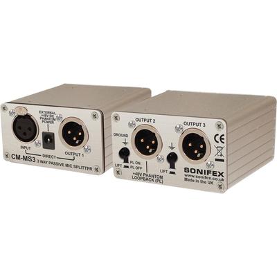 SONIFEX CM-MS3 DIVISOR PASIVO MICROFONO 3 VIAS SEÑAL UNICA 3 DESTINOS CM-MS3