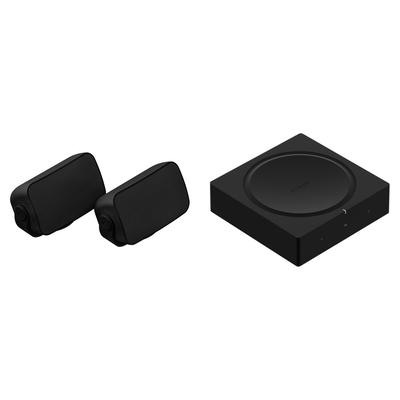 SONOS SONANCE OUTDOOR SET NEGRO NEGRO AMPLIFICADOR 2.1 CANALES 125W RESISTENTE SONANCE OUTDOOR SET