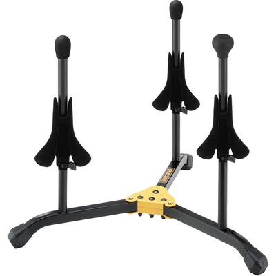 SOPORTE HERCULES DOS TROMPETAS CORNETAS Y FLUGELHORN SAXO SOPRANO AJUSTE ALTURA PROTECCION HERCULES