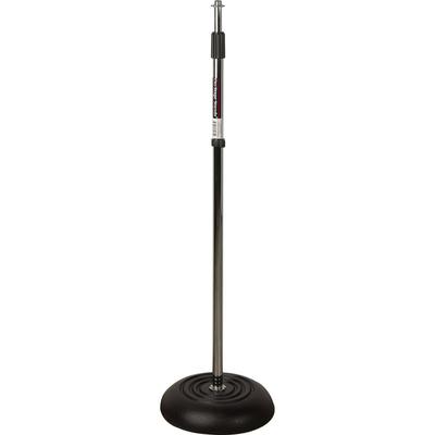 SOPORTE MICROFONO ON-STAGE MS7201C CROMO ALTURA AJUSTABLE BASE PESADA MS7201C