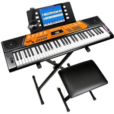TECLADO ROCKJAM RJ650-SK 61 TECLAS SUPER KIT PRINCIPIANTES INTERMEDIOS RJ650-SK