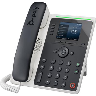 TELEFONO ESCRITORIO IP POLY EDGE E220 ADAPTADOR ENERGIA PANTALLA IPS COLOR 2.8 PULGADAS EDGE E220