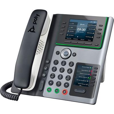 TELEFONO ESCRITORIO IP POLY EDGE E400 8 TECLAS LINEA PANTALLA IPS COLOR 3.5 PULGADAS 2 PUERTOS EDGE E400