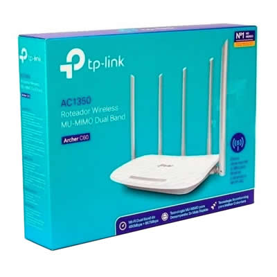 TP-LINK ARCHER C60 ROUTER WIRELESS DUAL BAND AC1350 ARCHER C60