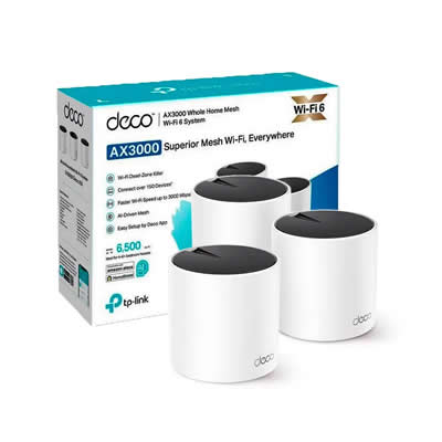 TP LINK SISTEMA WIFI MESH DECO X55 3 PACK AX3000