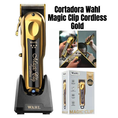 WAHL CORTADORA 8148-700 MAGIC CLIP CORDLESS GOLD