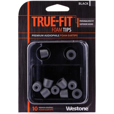 WESTONE AUDIO TRUE-FIT EARTIPS ESPUMA PAQUETE 10 NEGRO DENSIDAD MEDIA TRUE-FIT EARTIPS