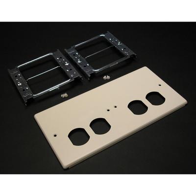 WIREMOLD PRODUCTS CAJA ELECTRICA 4-GANG DOS SALIDAS DUPLEX GRIS WIREMOLD CAJA 4-GANG