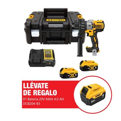 DEWALT 01 TALADRO PERCUTOR DEWALT + 02 BATERIAS 5.0 AH + REGALO 01 BATERIA 4.0 AH + 01 CARGADOR + 01 MANGO LATERAL 360° + MOCHILA MCLAREN F1 TEAM PRO