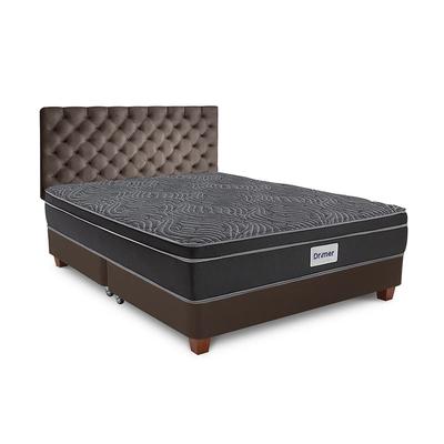 DRIMER DORMITORIO AMERICANO VENTUS KING MARRON + 2 ALMOHADAS + 1 PROTECTOR