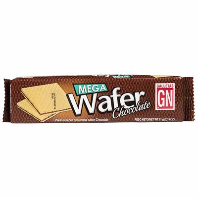 GN MEGA WAFER RELLENO CON CREMA SABOR A CHOCOLATE 61G