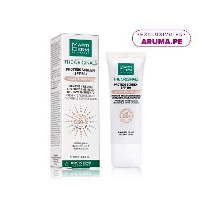 MARTIDERM PROTECTOR SOLAR FACIAL ANTI-AGING PROTEOS SCREEN SPF 50+ CON COLOR