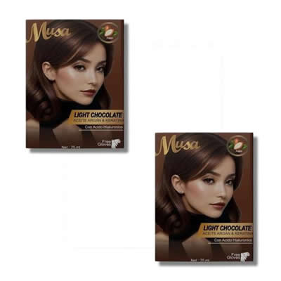 MUSA SHAMPOO TINTE CHOCOLATE OSCURO 1CH 25ML X 10 SACHETS 2 UND