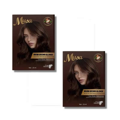 MUSA SHAMPOO TINTE MARRON CLARO 5N 25ML X 10 SACHETS 2 UND