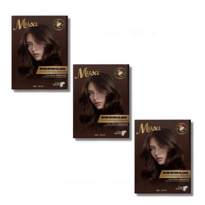 MUSA SHAMPOO TINTE MARRON CLARO 5N 25ML X 10 SACHETS 3 UND