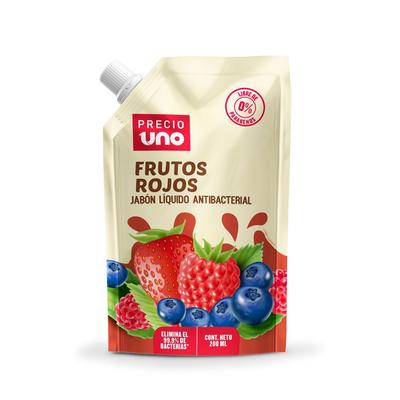 PRECIO UNO JABON LIQUIDO ANTIBACTERIAL FRUTOS ROJOS DOYPACK 200ML
