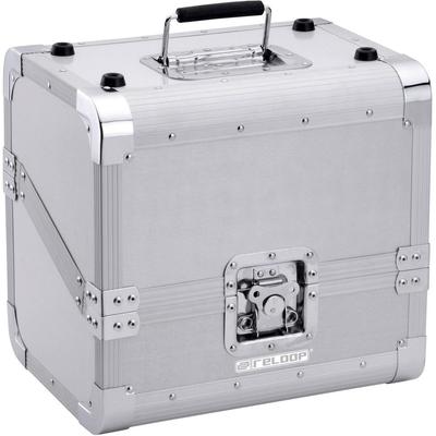 RELOOP 80 RECORD CASE FUNDA CLASICA DISCOS DISEÑO INCLINADO 50 50 MADERA RECUBIERTA
