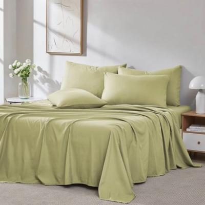 SET SABANAS ALGODON BRAMANTE PLAZA VERDE SIDRA 200 HILOS