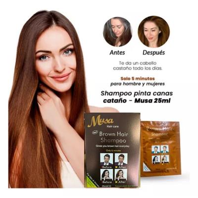 SHAMPOO HAIR COLOR MUSA MARRON CLARO 400ML