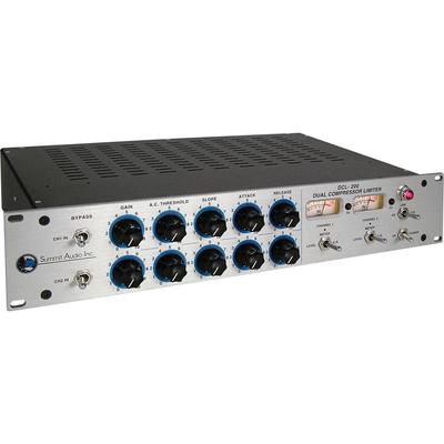 SUMMIT AUDIO DCL-200 COMPRESOR LIMITE 2 CANALES DISEÑO VALVULA SOLIDO MEDIDORES VU