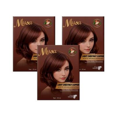 TINTE MUSA CASTAÑO CLARO 5C 25ML X 10 SACHETS 3 UNIDADES
