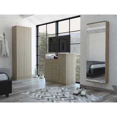 TUHOME ROPERO DREAMS 2 PUERTAS + COMODA DREAMS 4 CAJONES