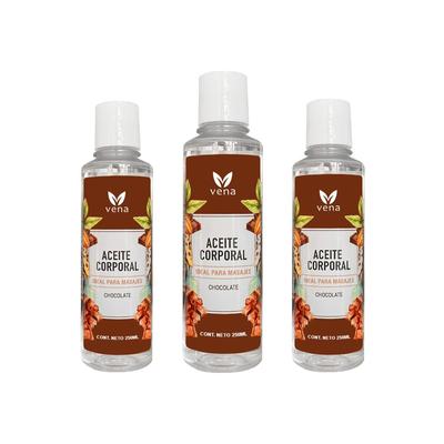 VENA ACEITE CORPORAL CHOCOLATE 250ML 3 UNIDADES