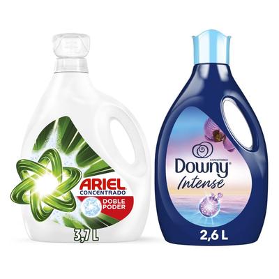 ARIEL DOBLE PODER 3.7L + DOWNY INTENSE FLORAL 2.6L