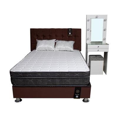 DORMITORIO BARAKA HOME COQUETTE 2 PLAZAS + CABECERA + TOCADOR + PUFF