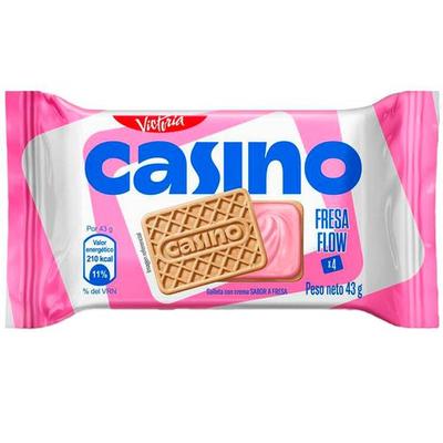 GALLETA CASINO FRESA 2 PAQUETES DE 6 UNIDADES C/U