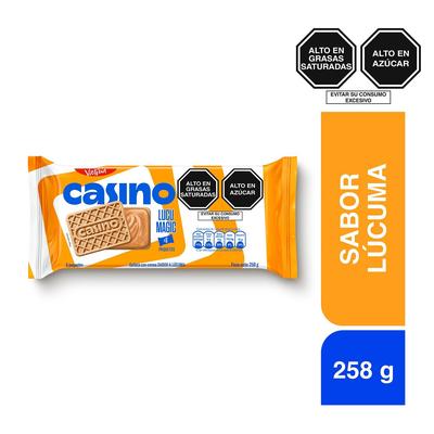 GALLETA CASINO LUCUMA 2 PAQUETES DE 6 UNIDADES C/U
